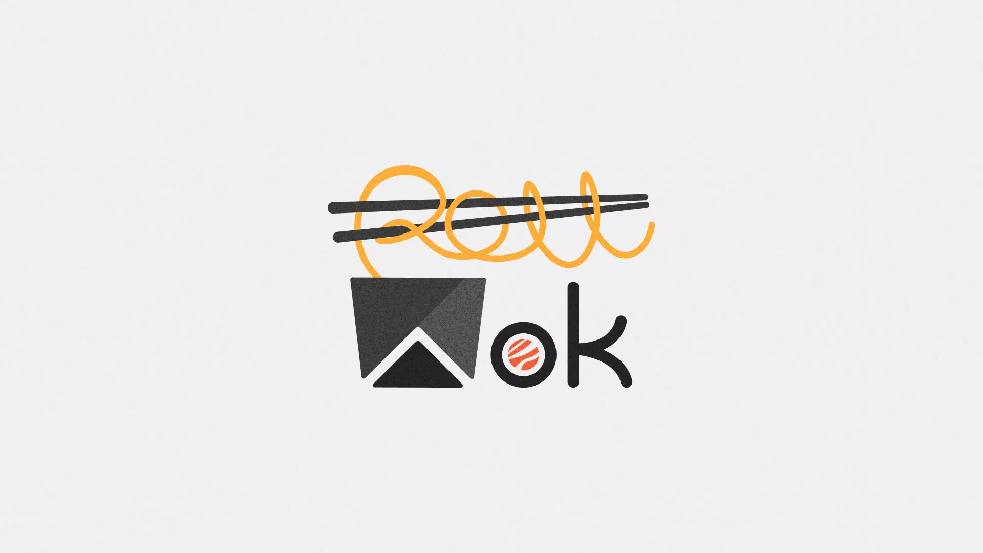 Разработка логотипа суши-бара «Roll Wok Club» в Каргате